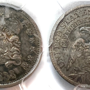 1833 5C PCGS#28989578 XF45