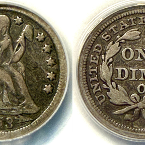 1853-O ARROWS 10C VF-30 ANACS#4732582