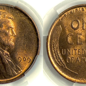 1909VDB 1C MS64RB CACG #66297186