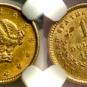 1853 $1 Type 1 MS62 NGC#6688309001