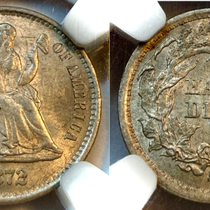 1872-S H10C BELOW BOW  MS61 NGC#3415751005