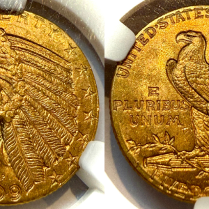1909-D $5 MS64 NGC#6331754003 CAC