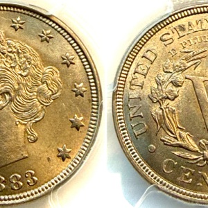1883 W CENTS 5C MS65 PCGS#35586824