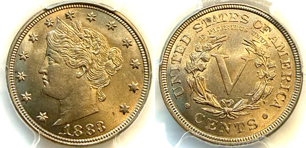 1883 W CENTS 5C MS65 PCGS#35586824