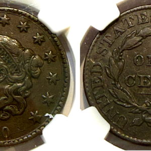 1830 1C VF20 BN NGC#2732208003 CAC