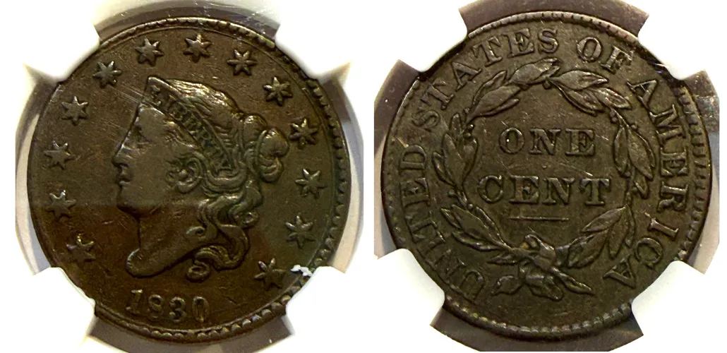 1830 1C VF20 BN NGC#2732208003 CAC