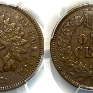 1873 Closed 3 1C XF45 PCGS Cert#56568012