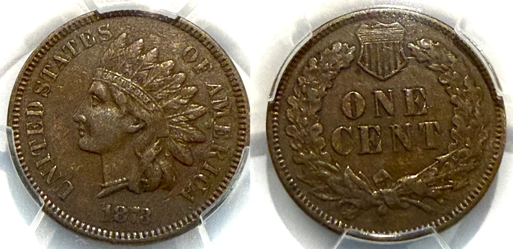 1873 Closed 3 1C XF45 PCGS Cert#56568012