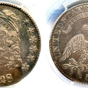 1828 50C XF40 Sq Base 2, Large 8's  PCGS#34564290