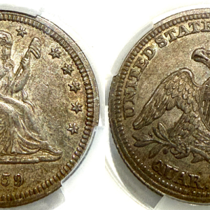 1859 25C AU55 CACG Cert#844936202